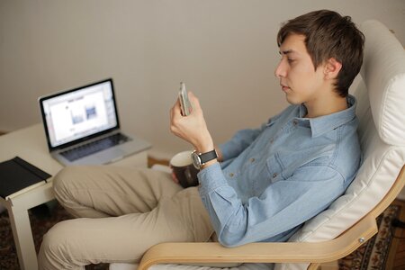 Man portrait smartphone