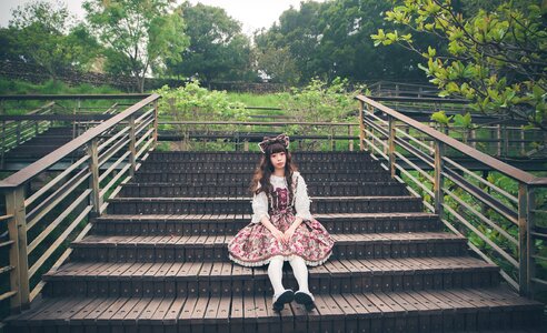 Woman girl lolita fashion