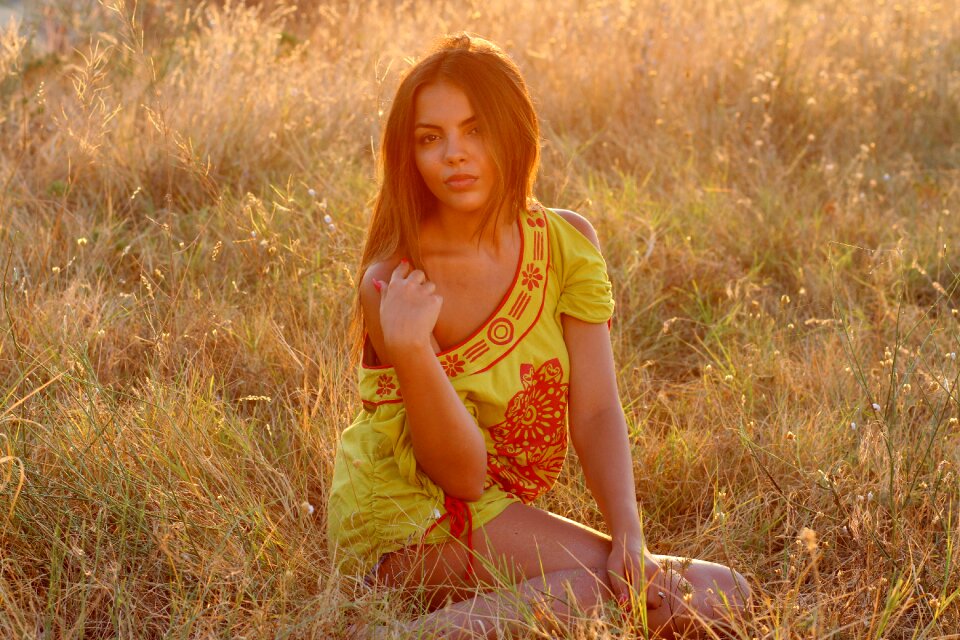 Woman girl portrait