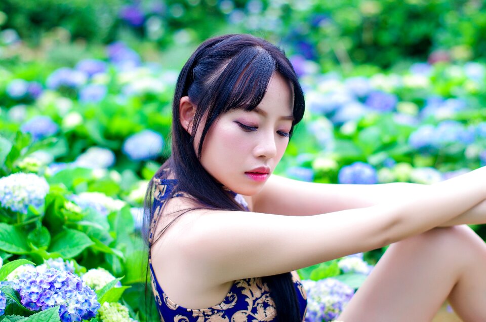 Woman girl portrait