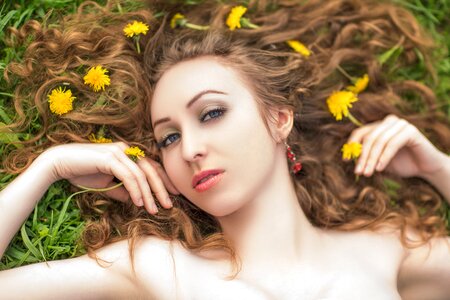 Woman girl portrait