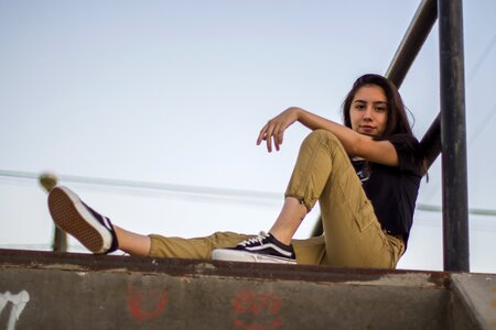 Woman girl portrait