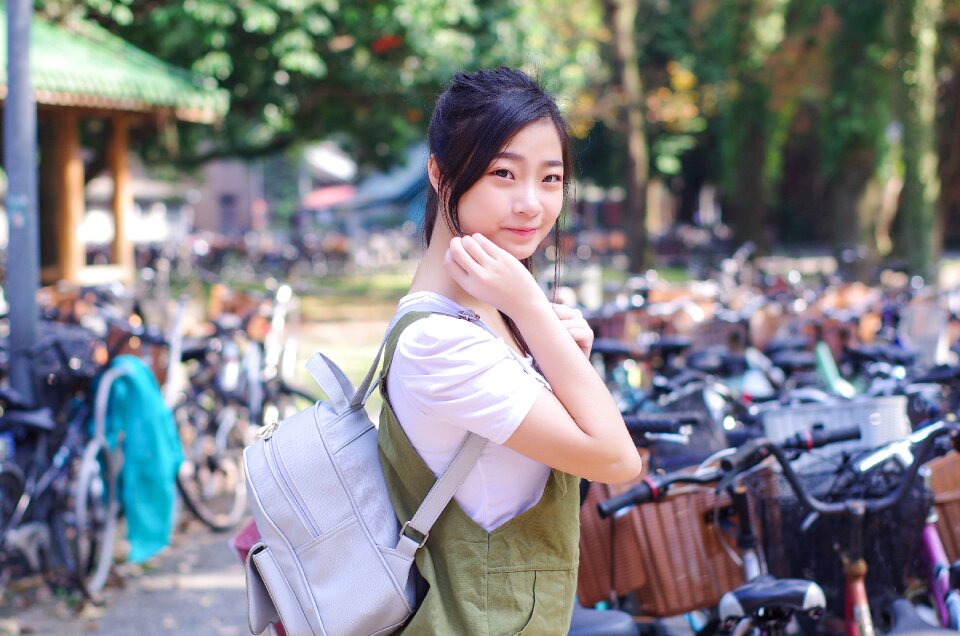 Woman girl college student photo