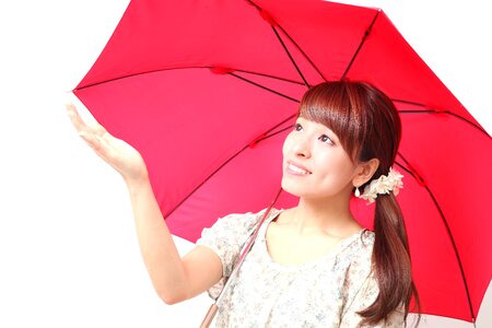 Woman girl portrait umbrella