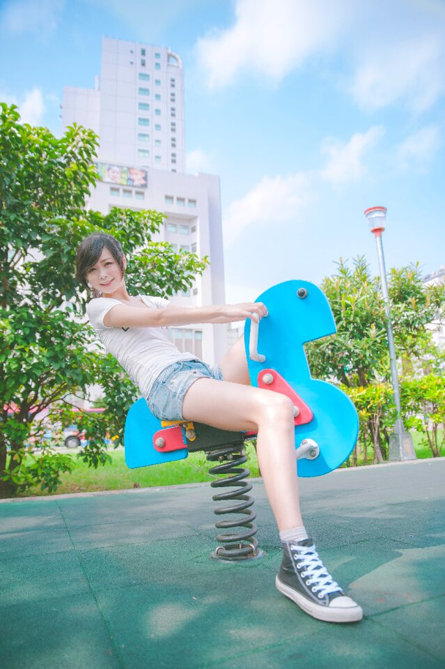 Woman girl spring rider