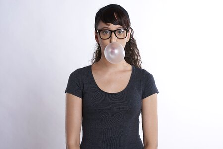 Woman girl portrait glasses