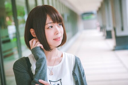 Woman girl portrait