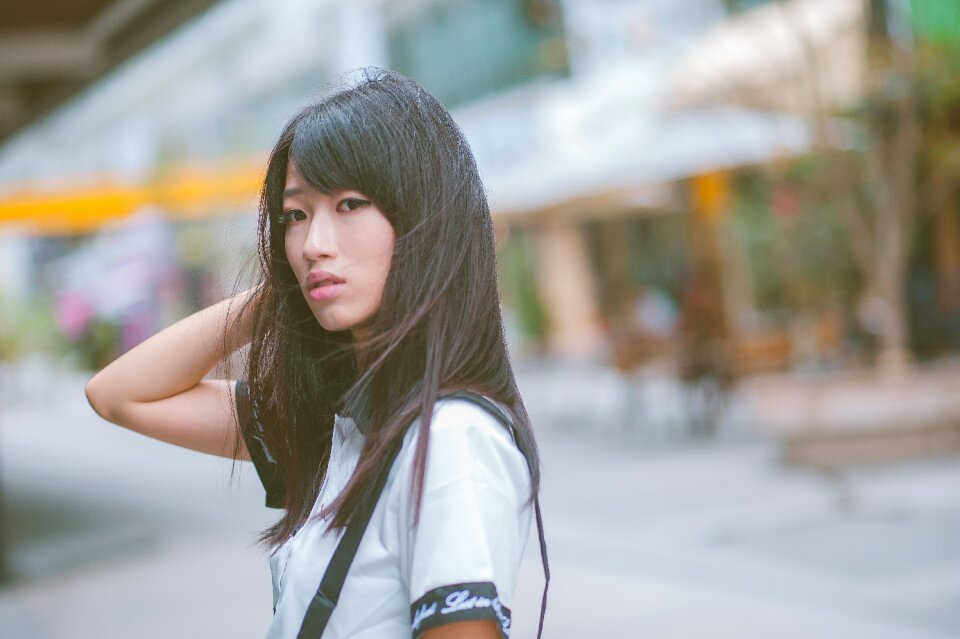 Woman girl portrait