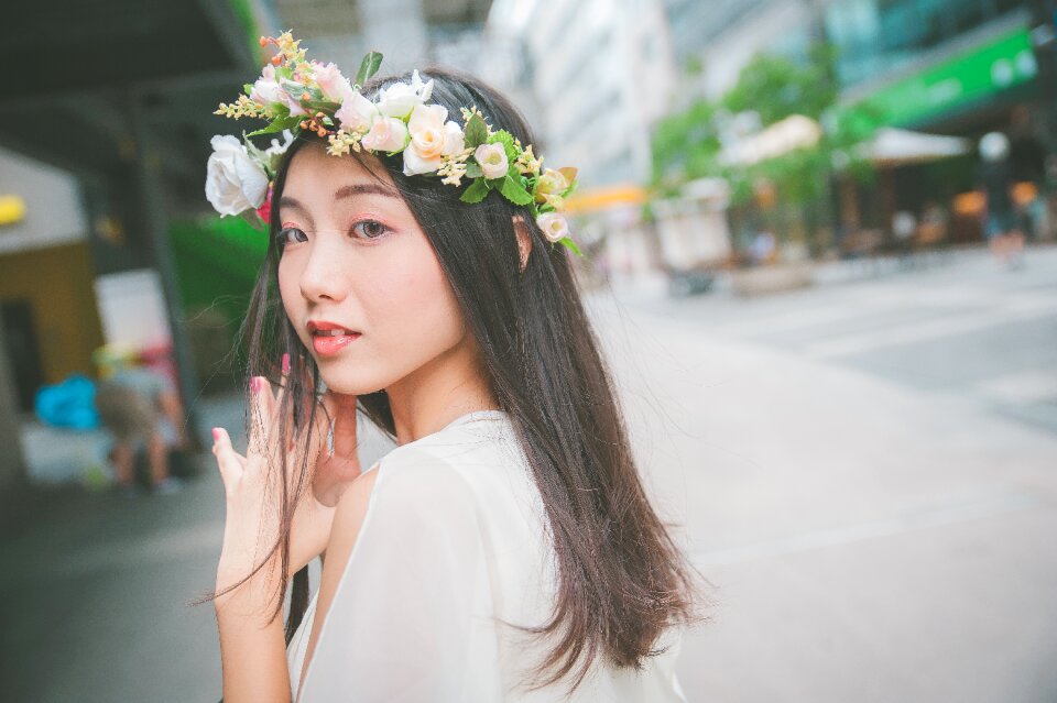 Woman girl portrait