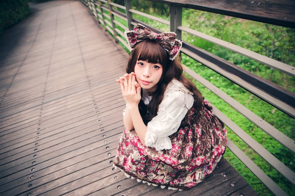 Woman girl lolita fashion
