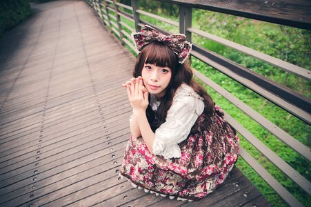 Woman girl lolita fashion