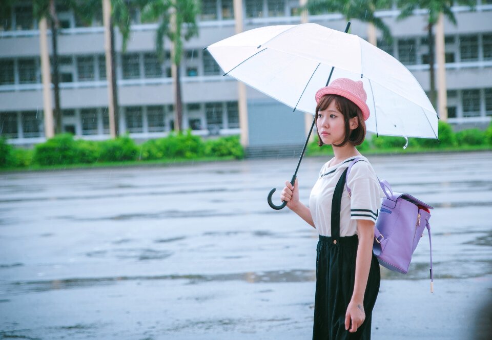 Woman girl portrait umbrella
