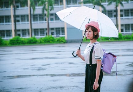 Woman girl portrait umbrella