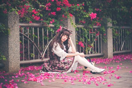 Woman girl lolita fashion