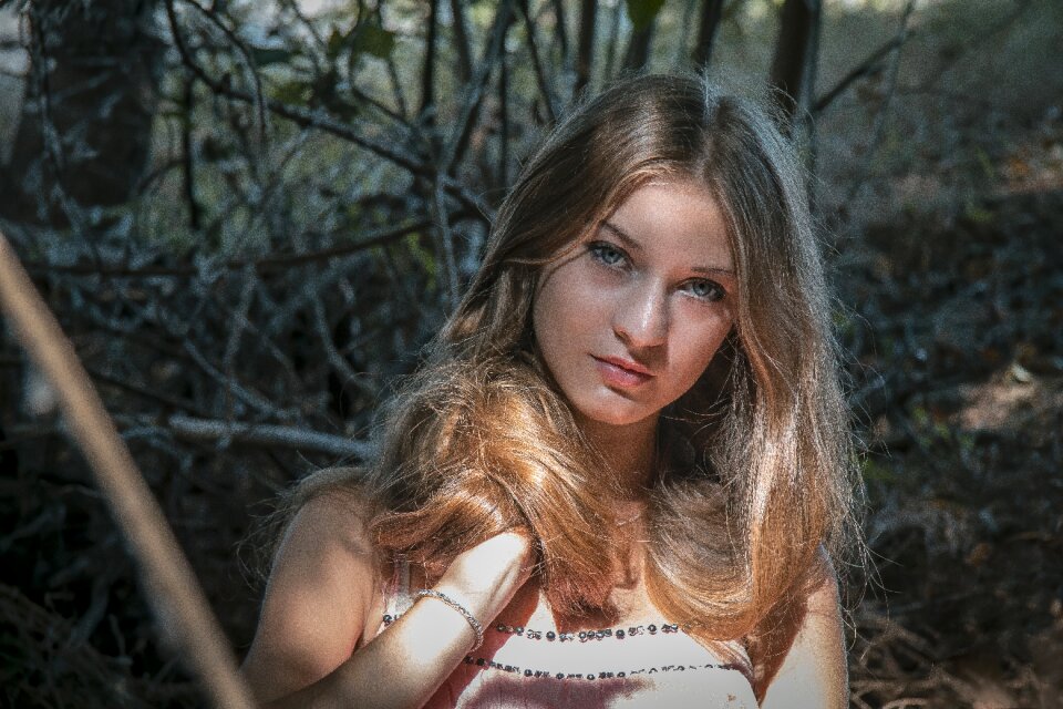 Woman girl portrait