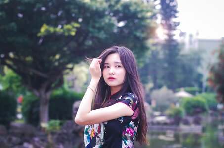 Woman girl portrait