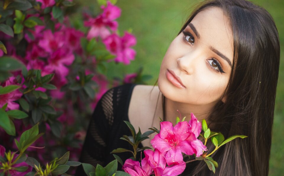 Woman girl portrait