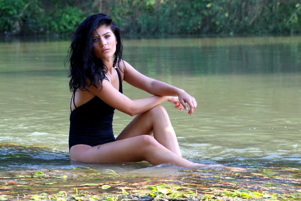 Woman girl portrait swimwear