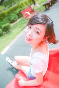 Woman girl portrait