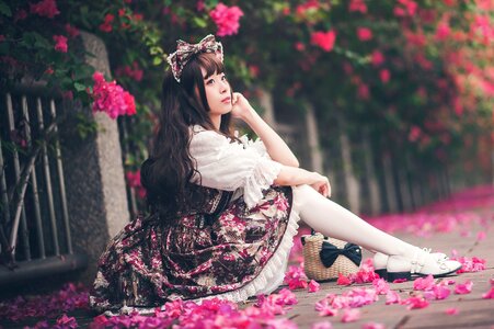 Woman girl lolita fashion