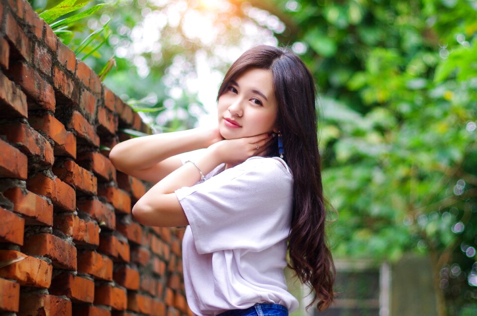 Woman girl portrait