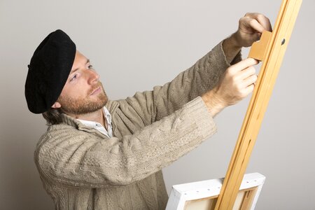 Painter man portrait photo