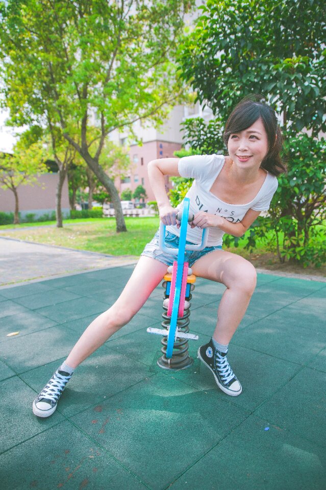 Woman girl spring rider