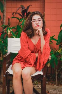 Woman girl portrait