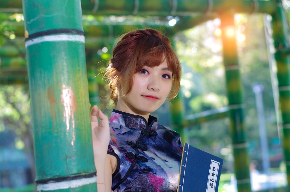 Woman girl cheongsam