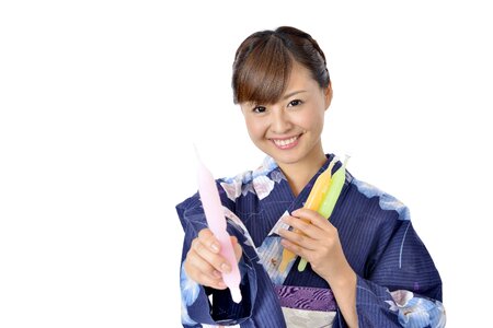 Woman girl portrait yukata