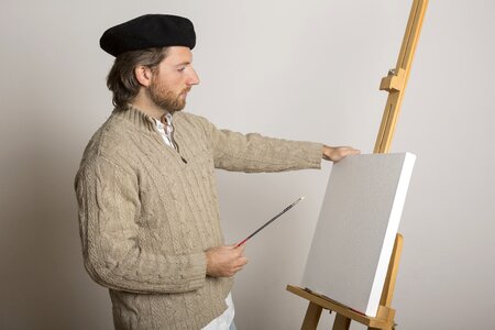 Painter man portrait photo