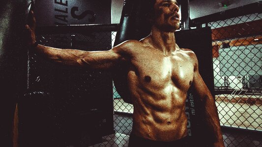 Boxer muscle man photo