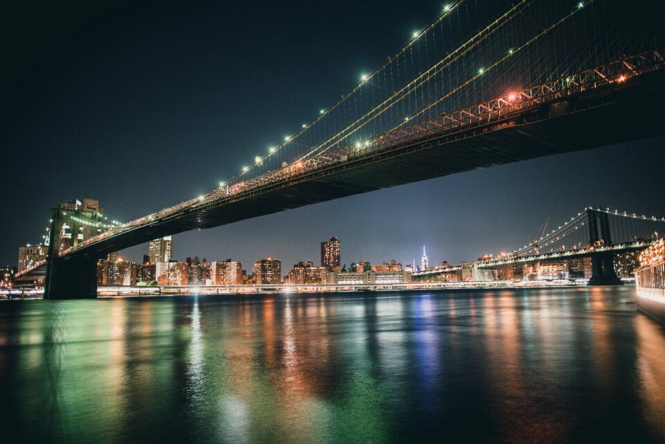 Brooklyn bridge night photo