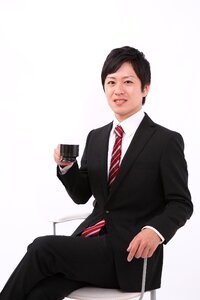 Business man coffee break