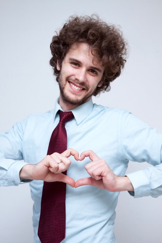 Business man heart