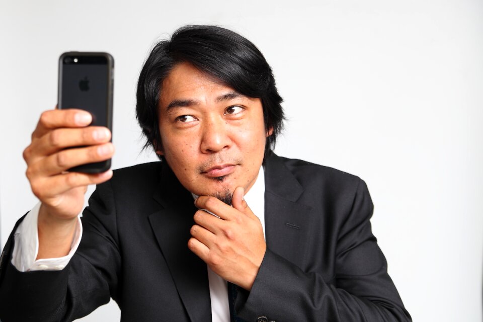 Businessman boss selfie