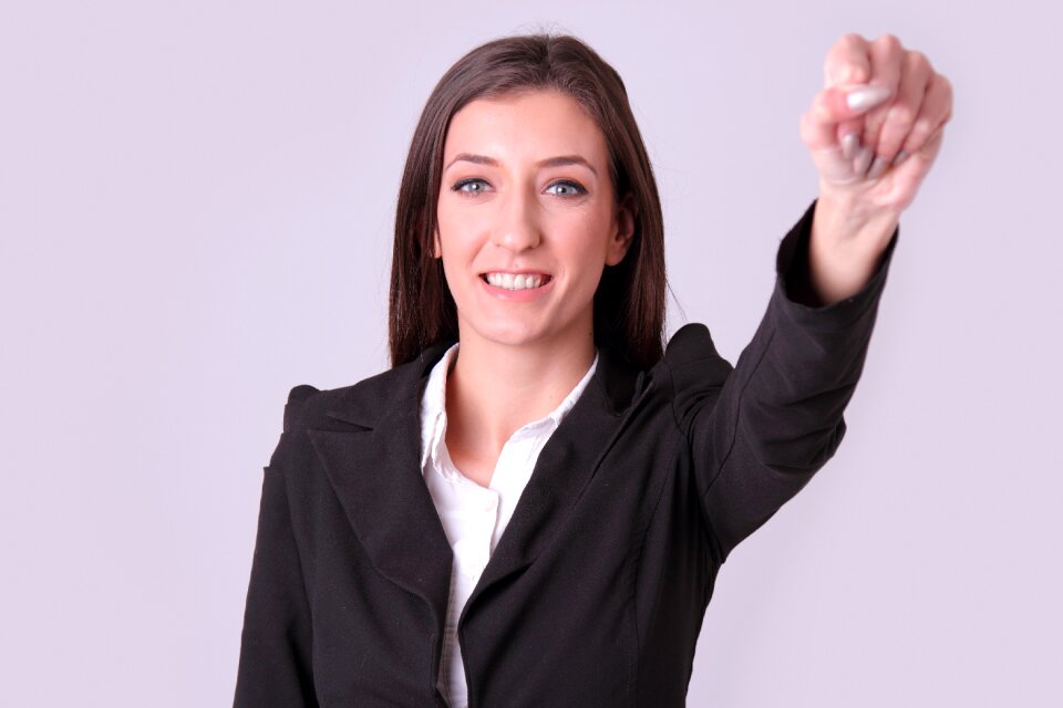 Businesswoman fist pump