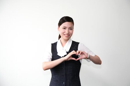 Business woman heart photo