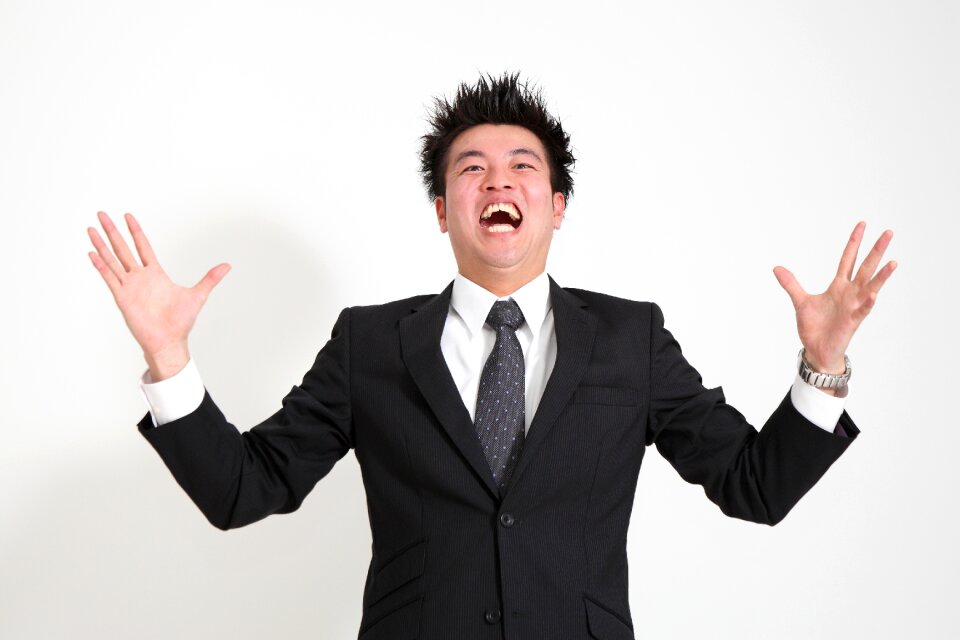 Businessman surprised