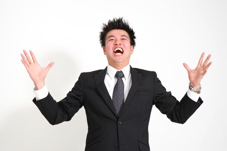 Businessman surprised photo