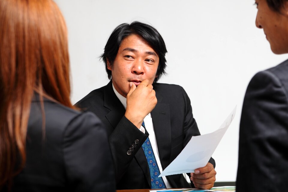 Businessman boss meething