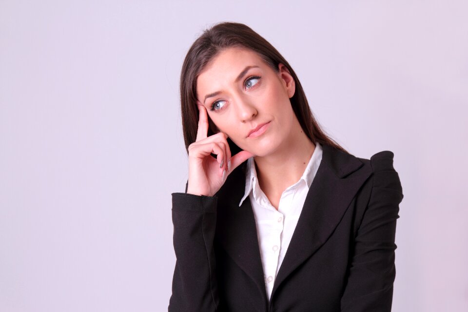 Businesswoman thinking