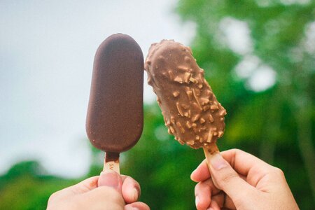 Chocolate ice cream photo