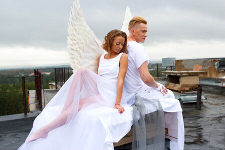 Couple angel wing