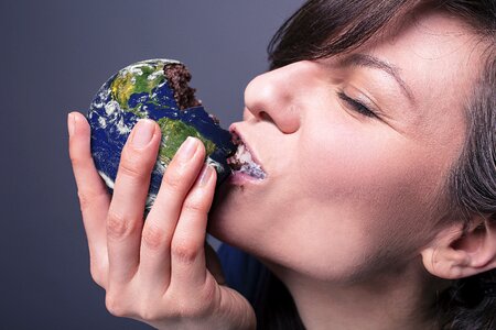Earth eating woman