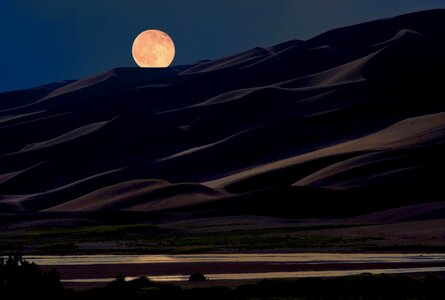 Dune moon night