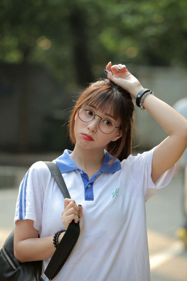 Female student track suit
