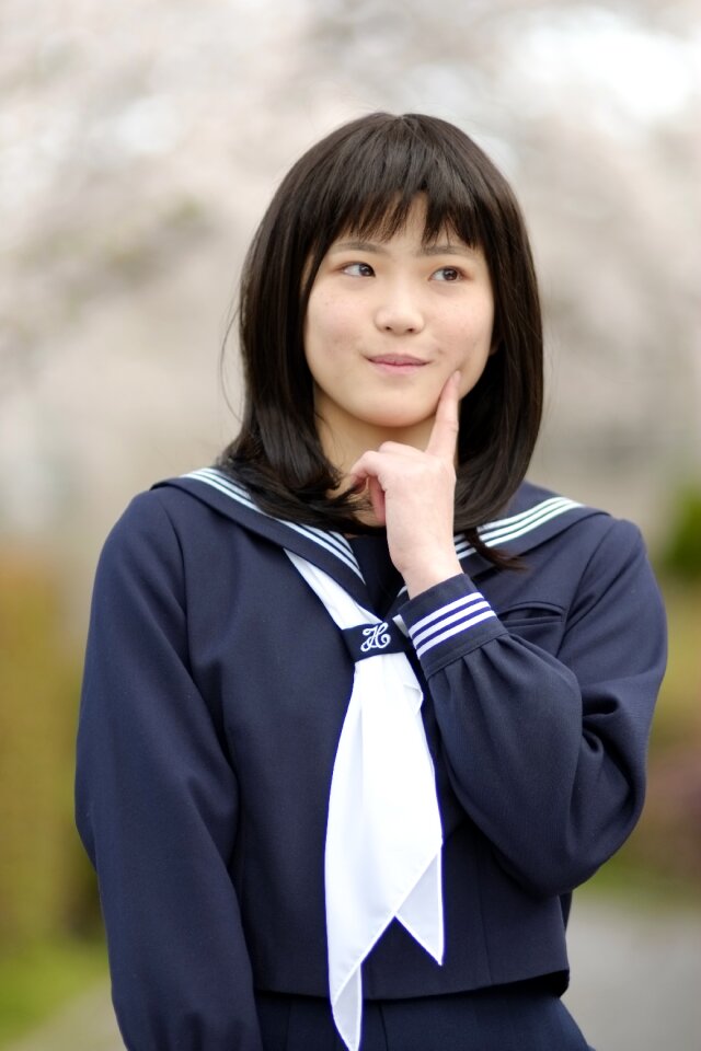 Female student thinking