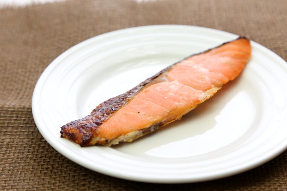 Grilled salmon food
