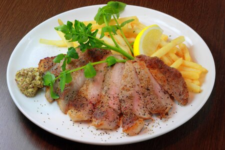 Grilled pork food